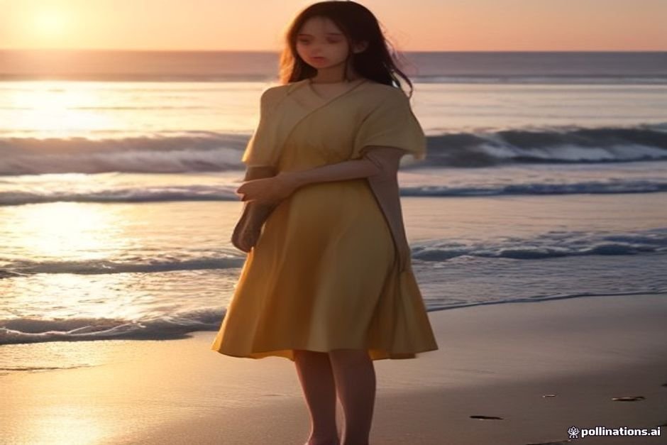 Golden sunset light illuminating a serene, empty beach shore