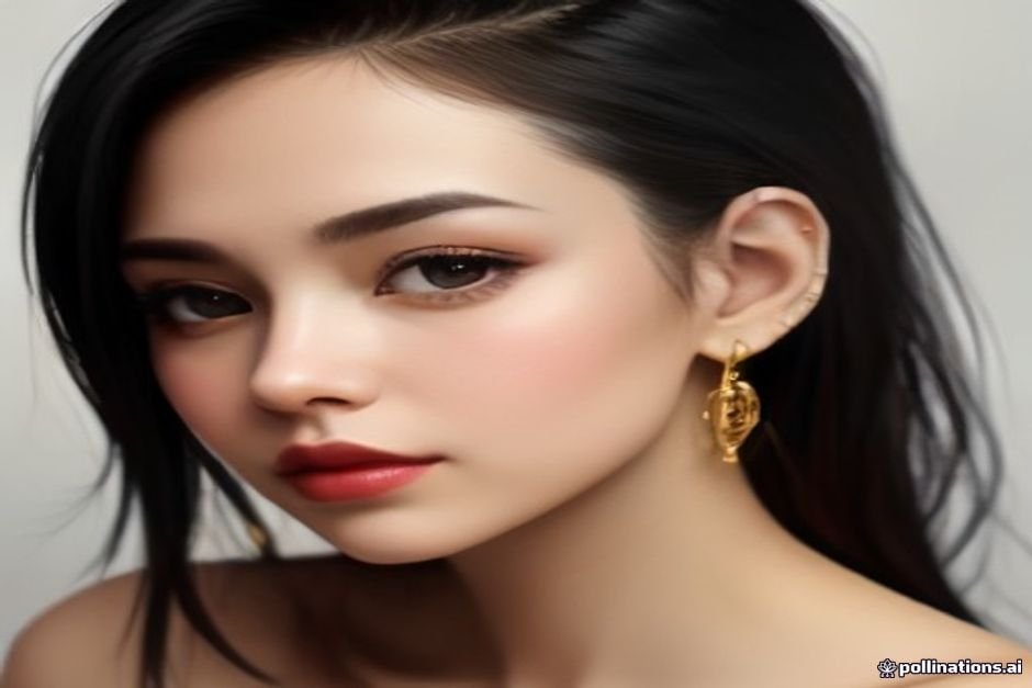Minimalist gold hoop and stud piercings on ear helix and lobe