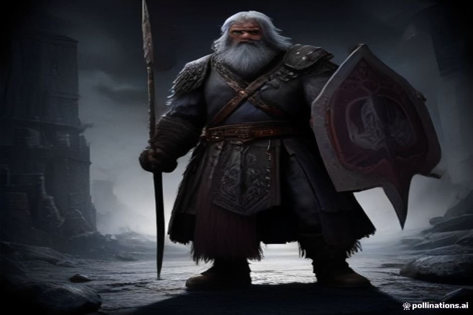 Powerful duergar warrior with heavy armor and hammer