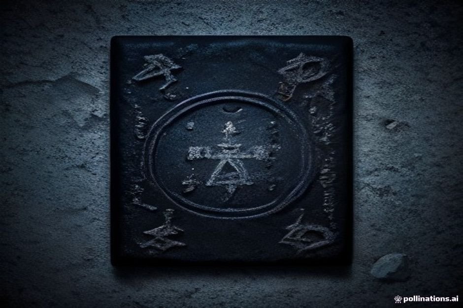 Mystical ancient runes representing dark character nomenclature