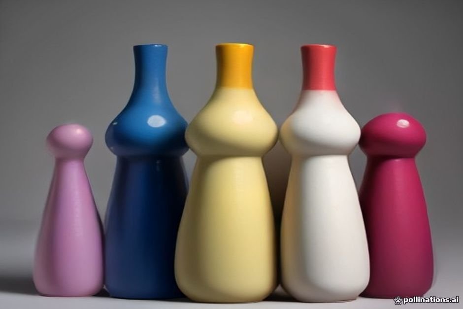 Freshly set ten bowling pins in standard triangle