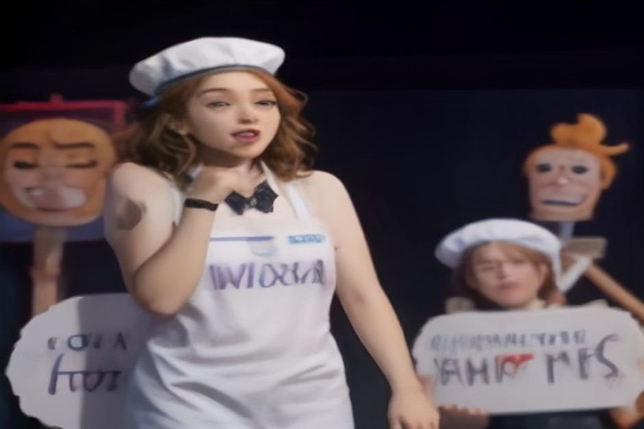 Comedy performers displaying humorous character name badges