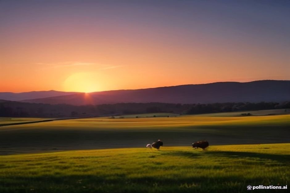 Shepherd caring for sheep in pastoral landscape depicting divine guidance