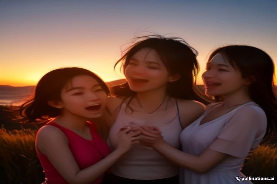 Group of happy friends celebrating together outdoors