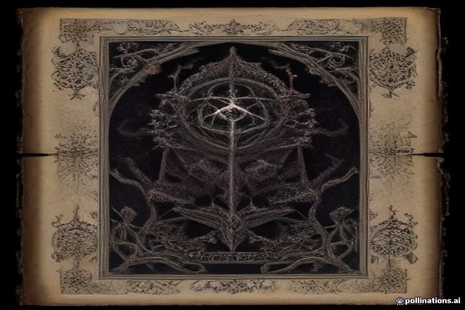Arcane grimoire representing warlock knowledge and spells