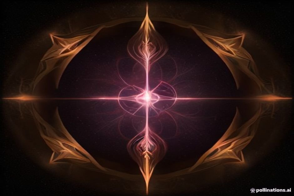 Glowing cosmic pact mark for warlock character