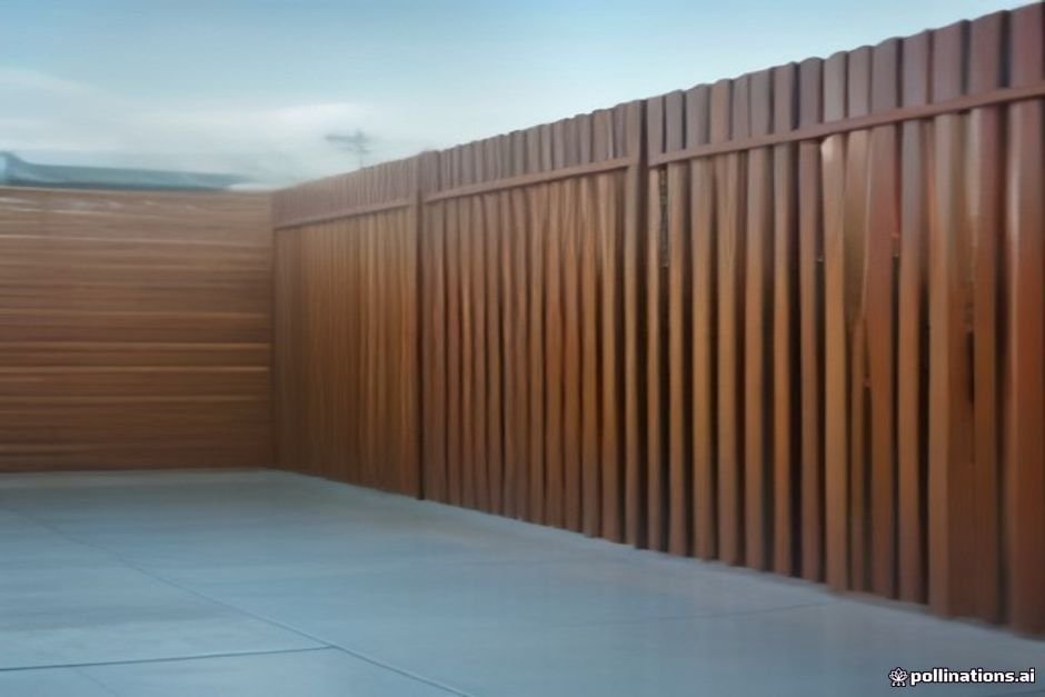 Modern horizontal wooden fence boards in contemporary design