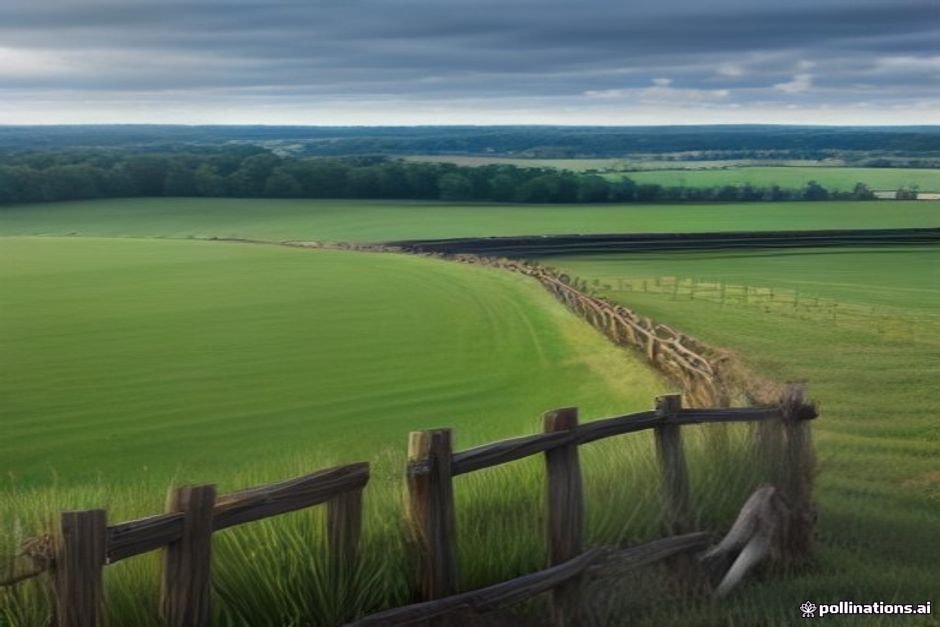 Rustic split-rail fence on country property