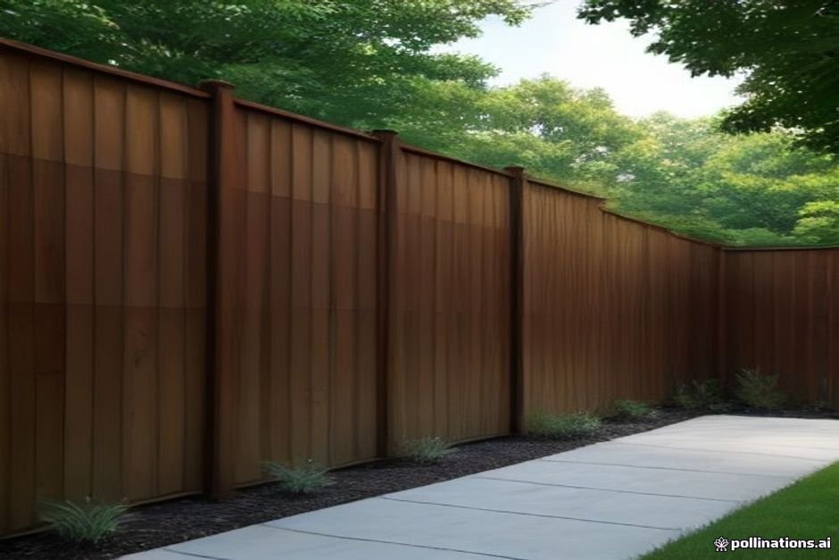 Solid privacy fence providing complete yard screening and security