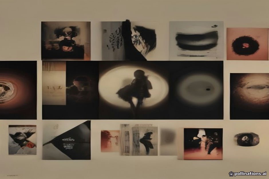 Collection of famous album covers and band promotional materials