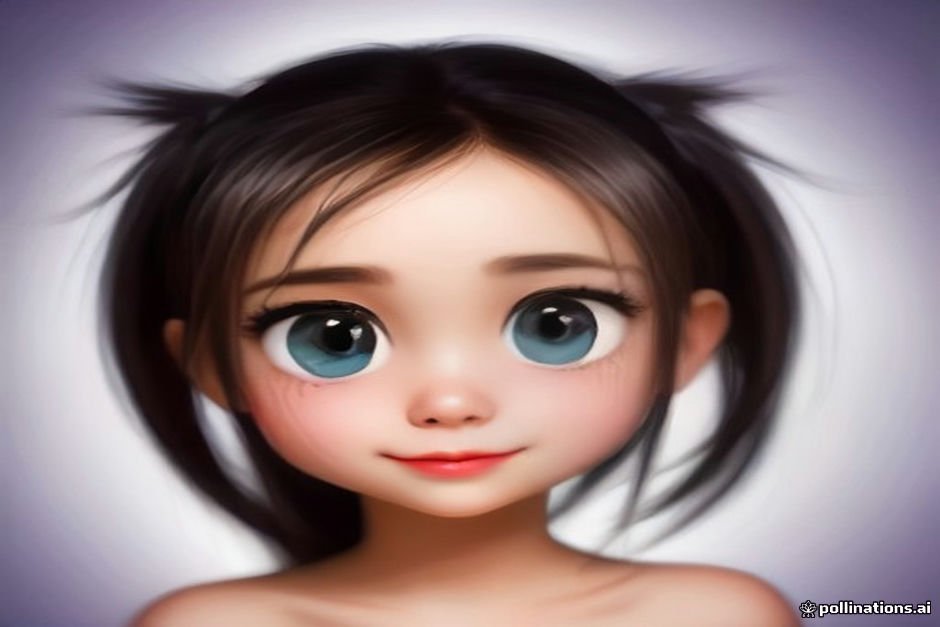 Cute character face showing gentle and friendly expression