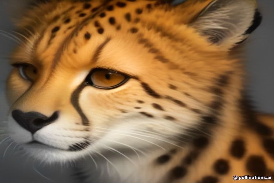 Cheetah girl displaying unique spotted coat pattern and face