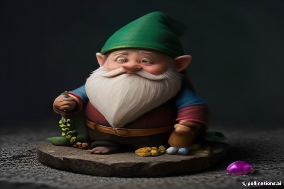 Artisan gnome smith carefully crafting jewelry underground