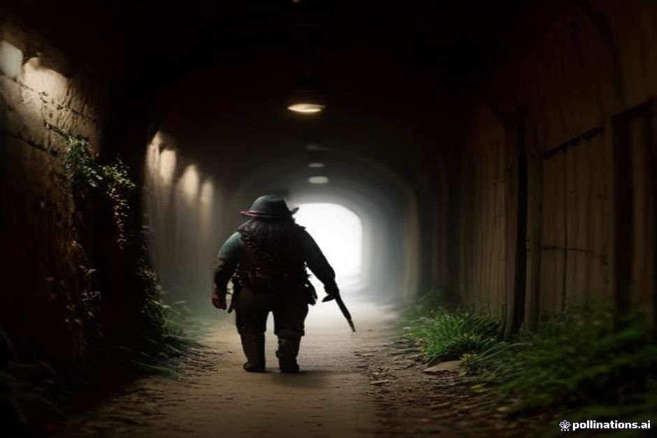 Stealthy gnome rogue exploring darkened mine passages