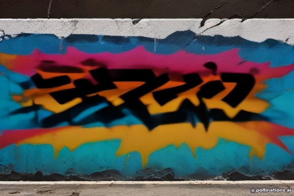 Colorful graffiti featuring traditional Hispanic artistic elements